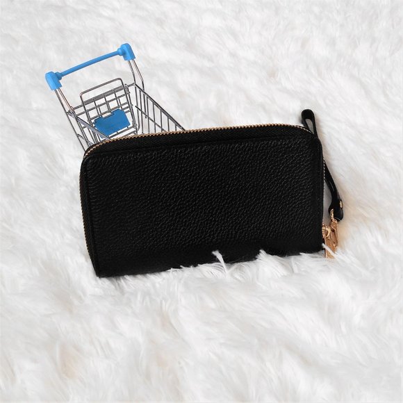 Michael Kors Large Flat MF Phone Case Black - Picture 2 of 14